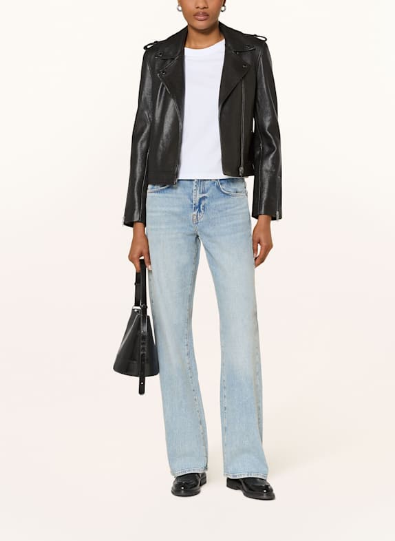 CLAUDIE PIERLOT Lederjacke SCHWARZ