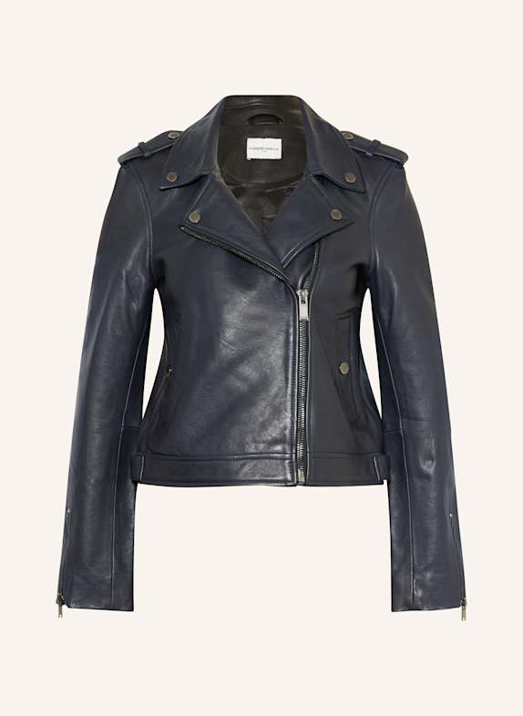 CLAUDIE PIERLOT Lederjacke DUNKELBLAU