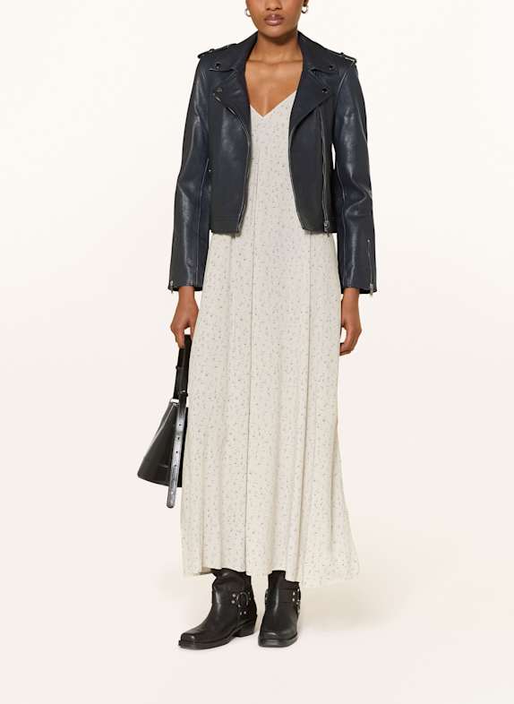 CLAUDIE PIERLOT Lederjacke DUNKELBLAU