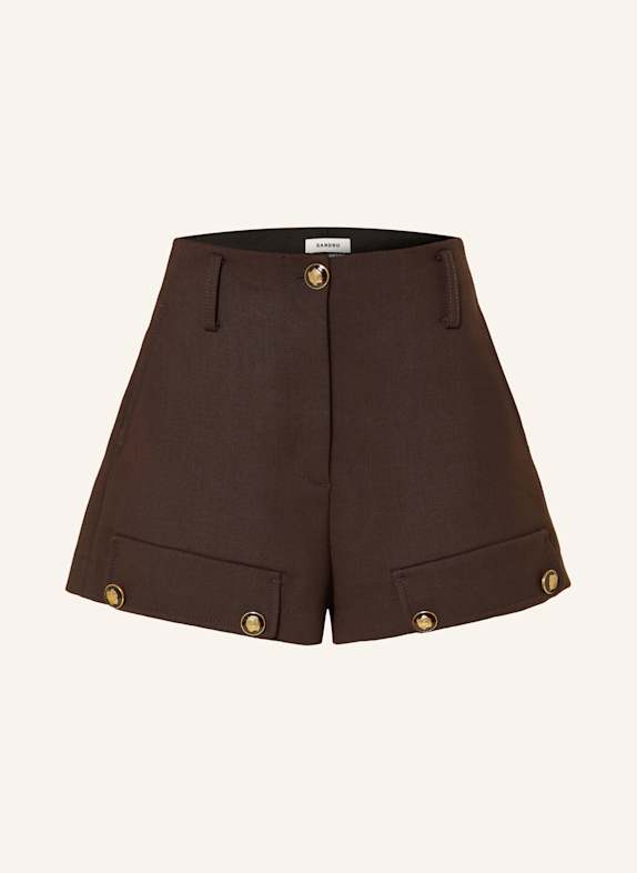 SANDRO Shorts DUNKELBRAUN