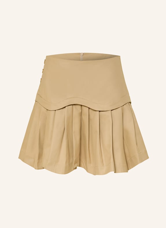 SANDRO Faltenrock BEIGE