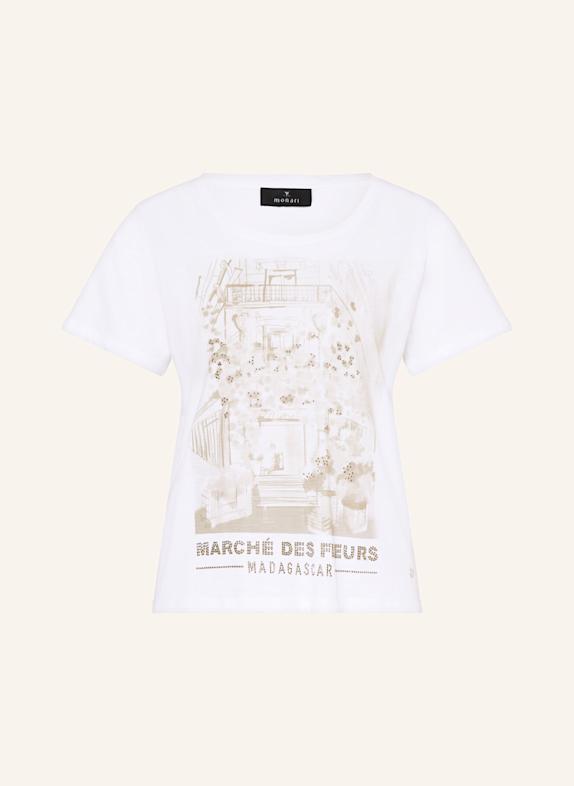 monari T-Shirt mit Schmucksteinen CREME