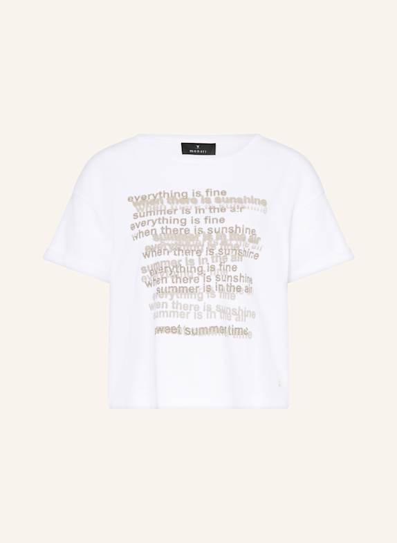 monari T-Shirt mit Schmucksteinen CREME