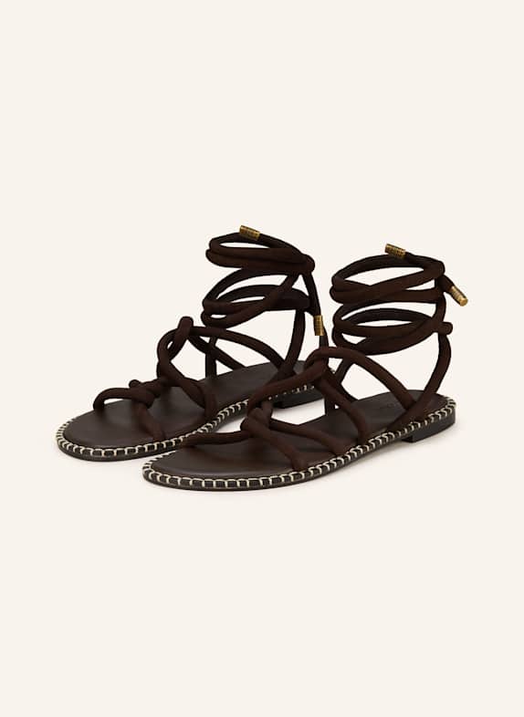 ba&sh Sandály CUBA TMAVĚ HNĚDÁ