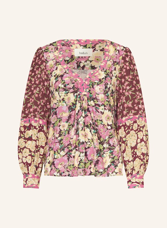 ba&sh Halenka ILINE TMAVĚ ČERVENÁ/ RŮŽOVÁ/ ZELENÁ