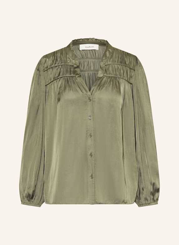 ba&sh Saténová halenka CESSIA KHAKI