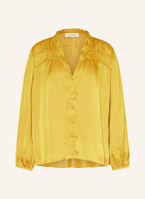 ba&sh Saténová halenka CESSIA TMAVĚ ŽLUTÁ