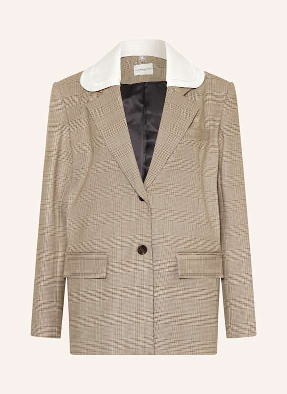 CLAUDIE PIERLOT Blazer mit abnehmbarem Kragen BEIGE/ DUNKELBLAU