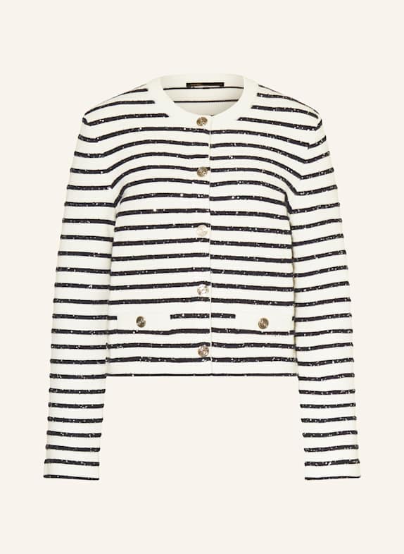 maje Strickjacke mit Pailletten O025 WHITE/NAVY