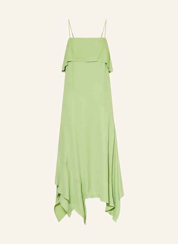 REISS Kleid ALBA mit Volants HELLGRÜN