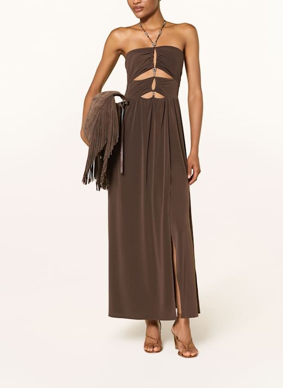 ba&sh Jerseykleid JEA mit Cut-outs DUNKELBRAUN