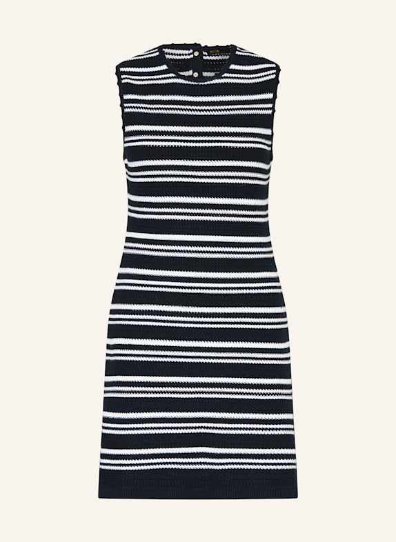maje Strickkleid WEISS/ DUNKELBLAU