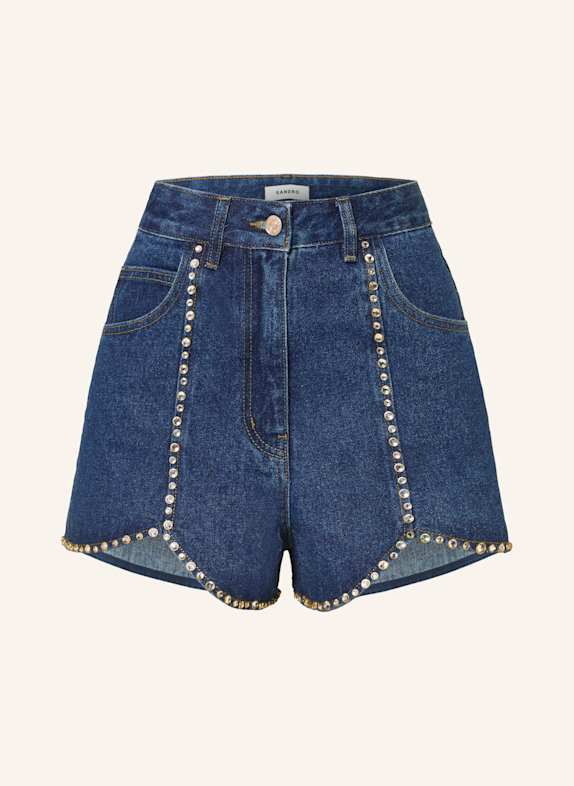 SANDRO Jeansshorts mit Schmucksteinen 4785 BLUE JEAN