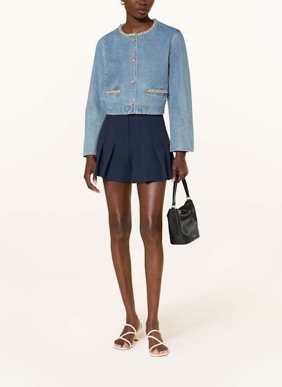 SANDRO Jeansjacke mit Schmucksteinen 4785 BLUE JEAN