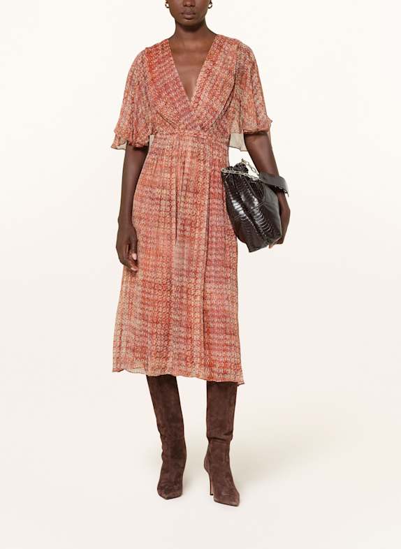 ba&sh Kleid ROMANCE DUNKELROT/ DUNKELLILA/ NUDE