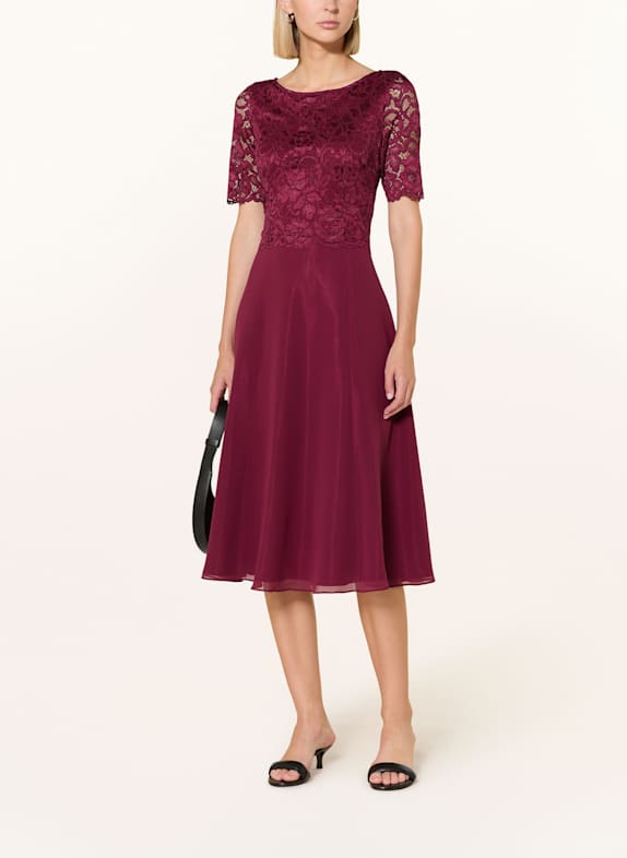 Vera Mont Cocktailkleid mit Spitzenbesatz FUCHSIA