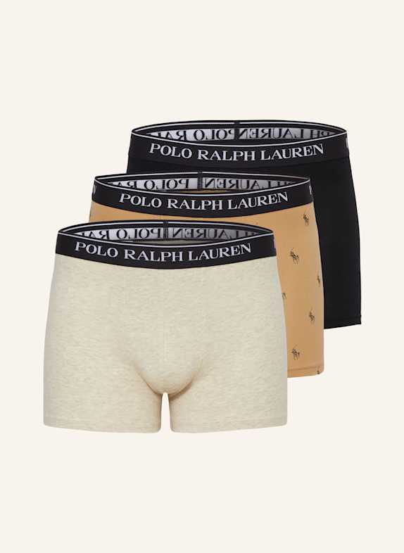 POLO RALPH LAUREN 3er-Pack Boxershorts SCHWARZ/ CREME/ HELLBRAUN