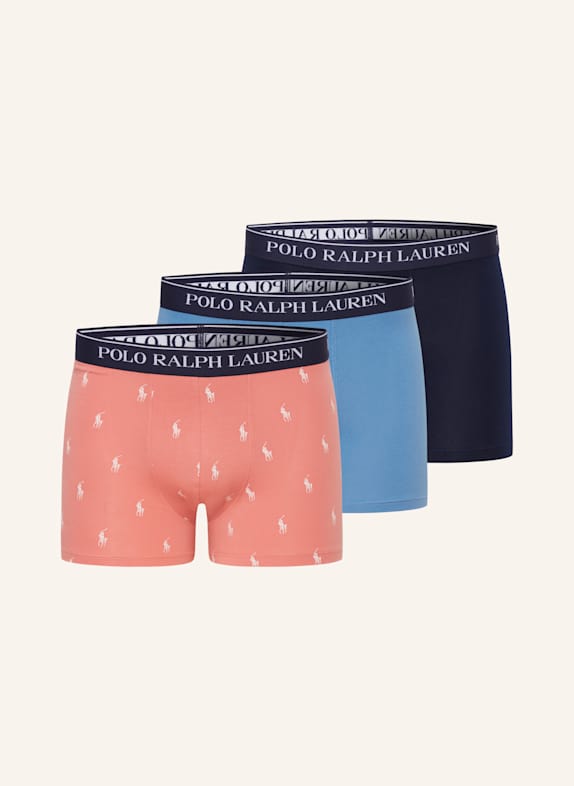 POLO RALPH LAUREN 3er-Pack Boxershorts HELLROT/ BLAUGRAU/ DUNKELBLAU
