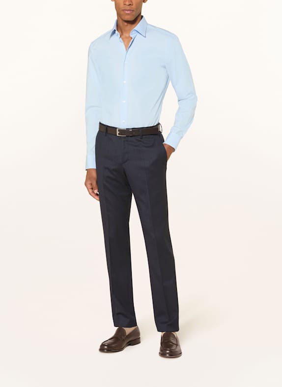 BOSS Overhemd HANK Slim Fit LICHTBLAUW