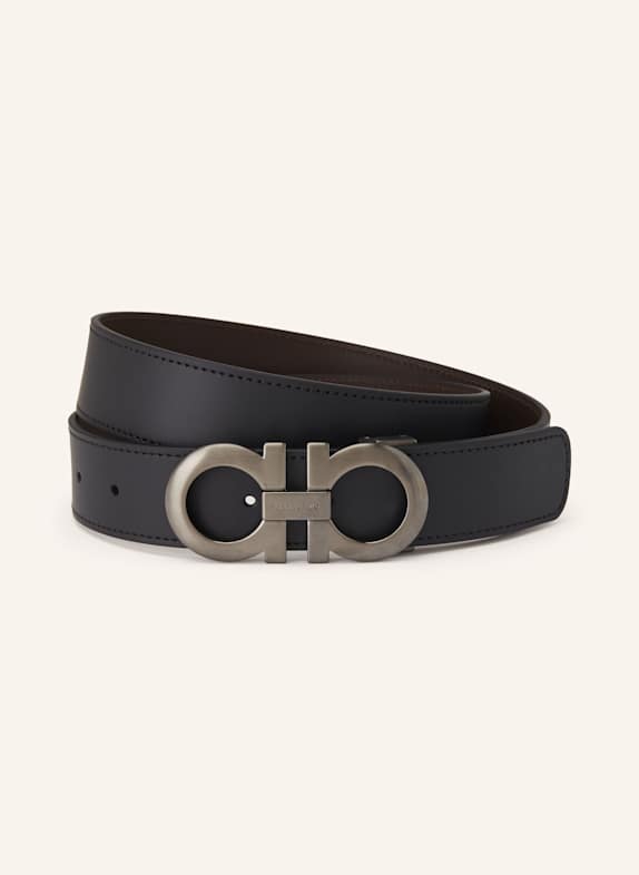 FERRAGAMO Ledergürtel SCHWARZ