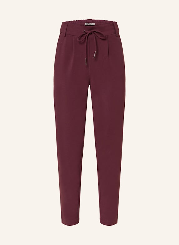 ONLY Jersey pants in jogger style DARK RED