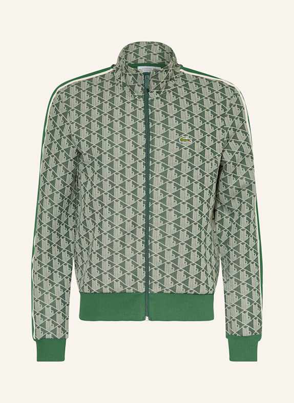 LACOSTE Trainingsjacke GRÜN/ WEISS