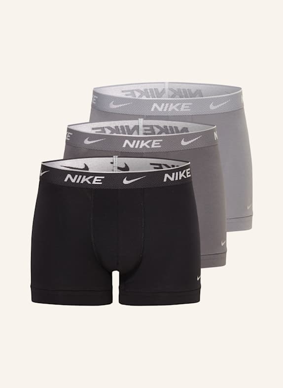 Nike 3er-Pack Boxershorts DRI-FIT EVERYDAY COTTON STRETCH SCHWARZ/ DUNKELGRAU/ GRAU