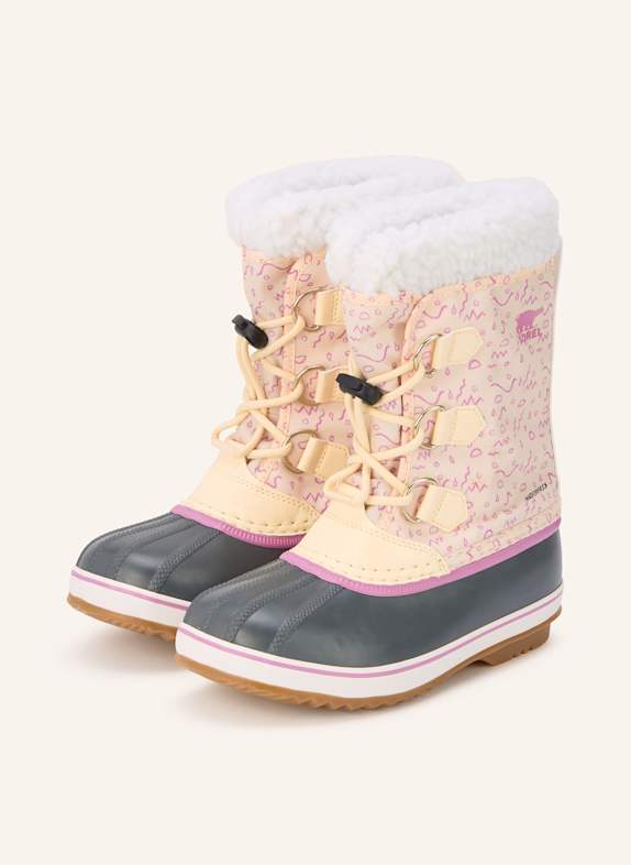 SOREL Boots YOOT PAC™ mit Kunstfell ECRU / DUNKELGRAU / PINK