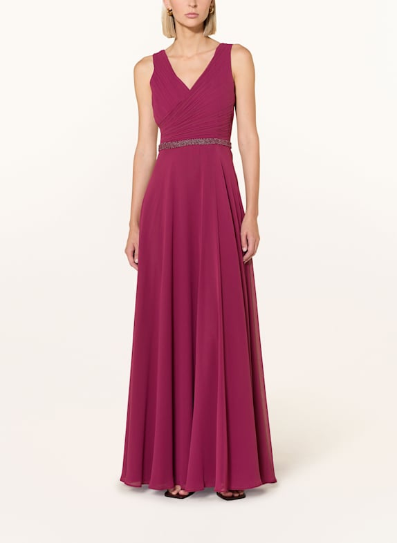 Vera Mont Abendkleid mit Schmuckperlen FUCHSIA