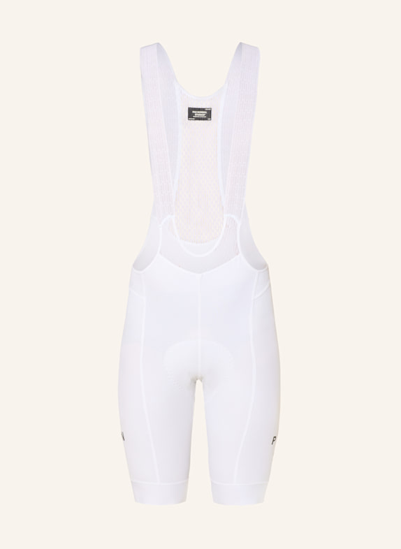 PAS NORMAL STUDIOS Radhose MECHANISM BIBS mit Trägern und gepolstertem Einsatz WEISS