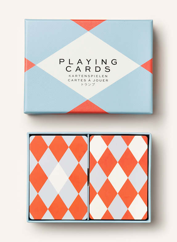 PRINTWORKS Card game set PLAYING CARDS LIGHT BLUE/ LIGHT RED
