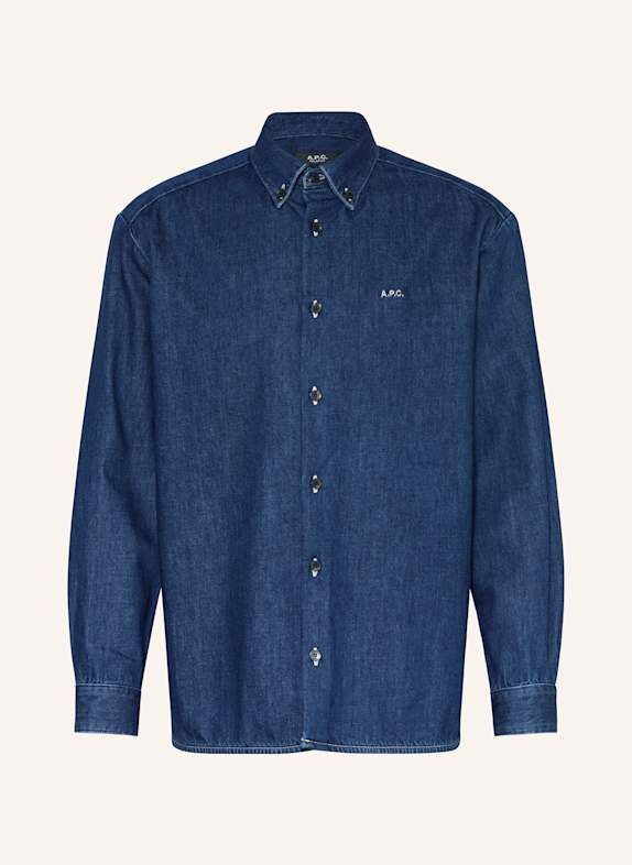 A.P.C. Chemise en jean MATTHIAS coupe décontractée BLEU FONCÉ