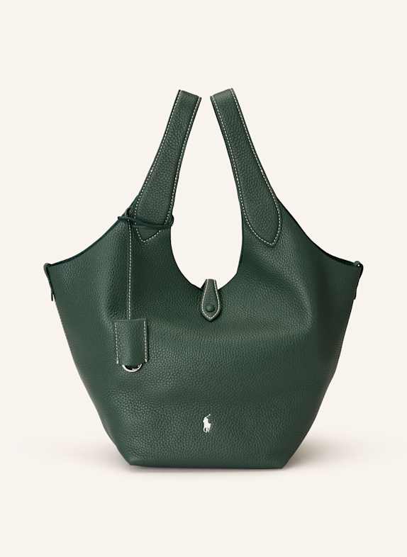 POLO RALPH LAUREN Shopper SHINY DRUM PEBBLE DUNKELGRÜN