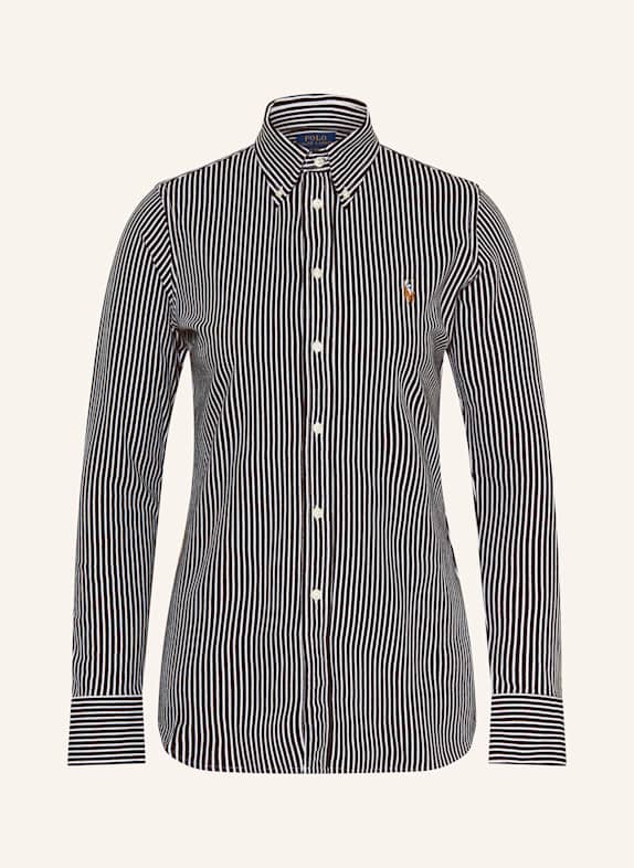 POLO RALPH LAUREN Hemdbluse aus Piqué SCHWARZ/ WEISS