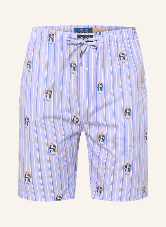 POLO RALPH LAUREN Lounge-Shorts HELLBLAU/ HELLBRAUN/ WEISS