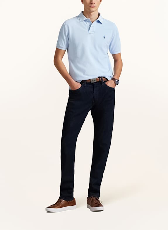 POLO RALPH LAUREN Polo piqué coupe slim personnalisé BLEU CLAIR