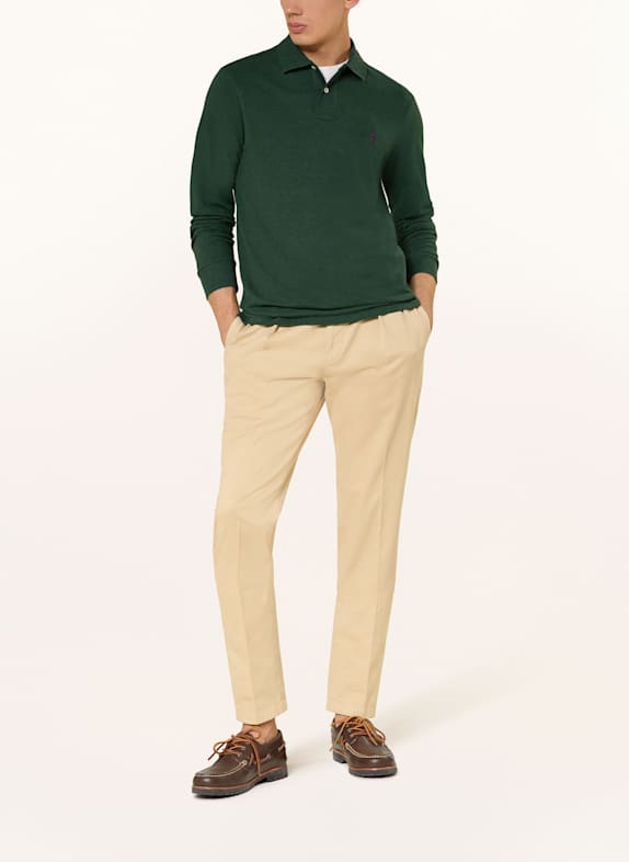 POLO RALPH LAUREN Piqué poloshirt Custom Slim Fit DONKERGROEN