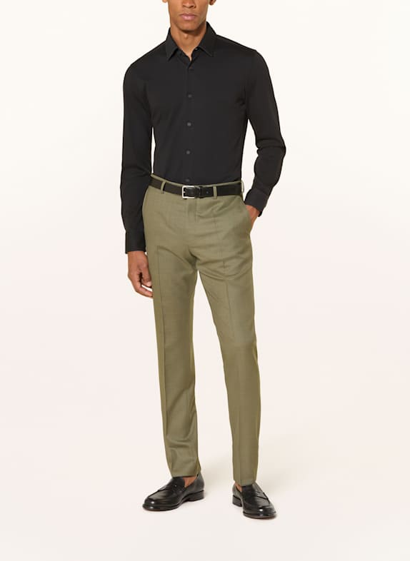 BOSS Jersey shirt HANK Slim Fit ZWART