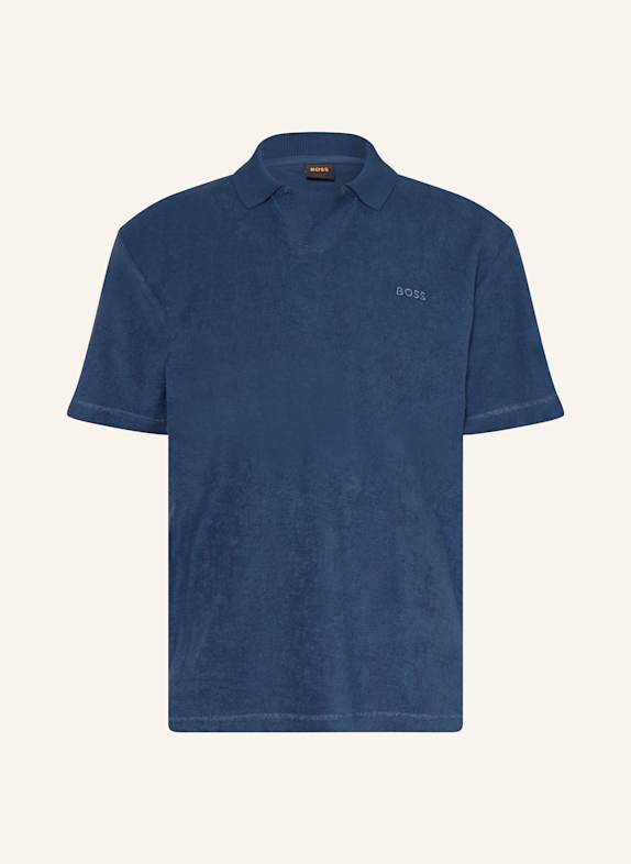 BOSS Frottee-Poloshirt PE_DOUBLETOWEL DUNKELBLAU