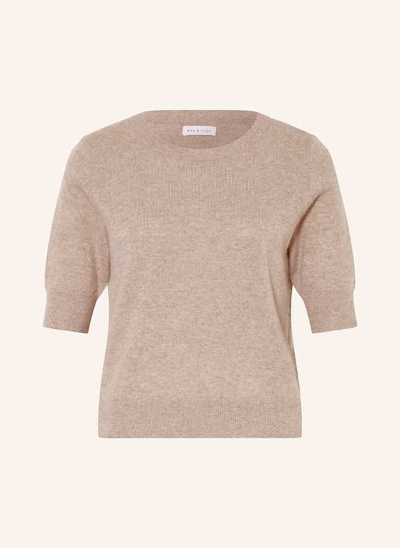 MRS & HUGS Strickshirt aus Cashmere TAUPE