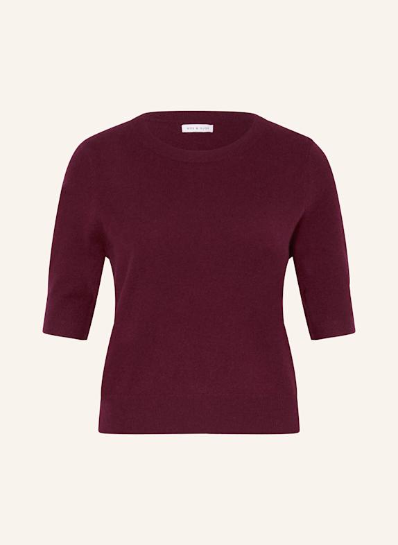 MRS & HUGS Strickshirt aus Cashmere DUNKELROT