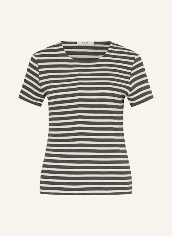 COS T-Shirt DUNKELGRAU/ WEISS