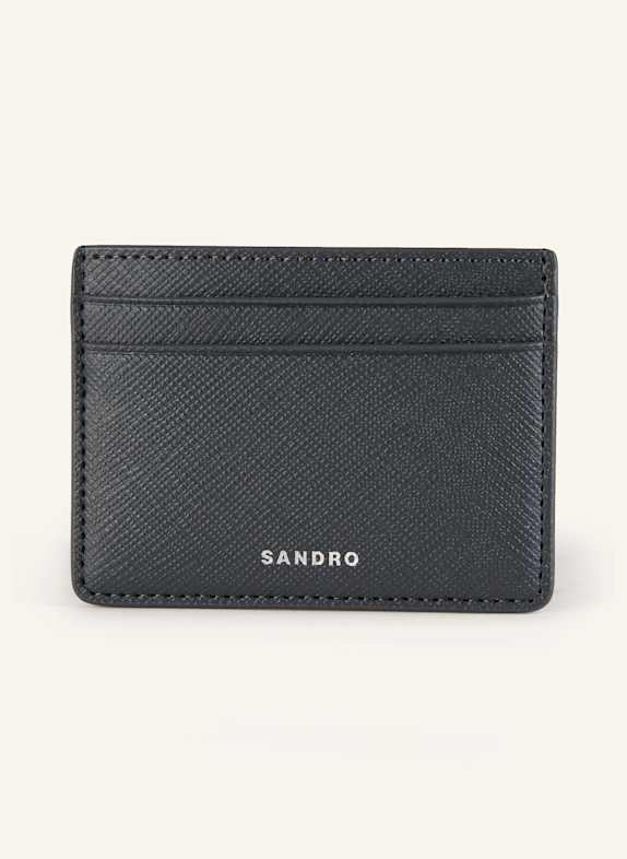 SANDRO Saffiano-Kartenetui DUNKELGRAU