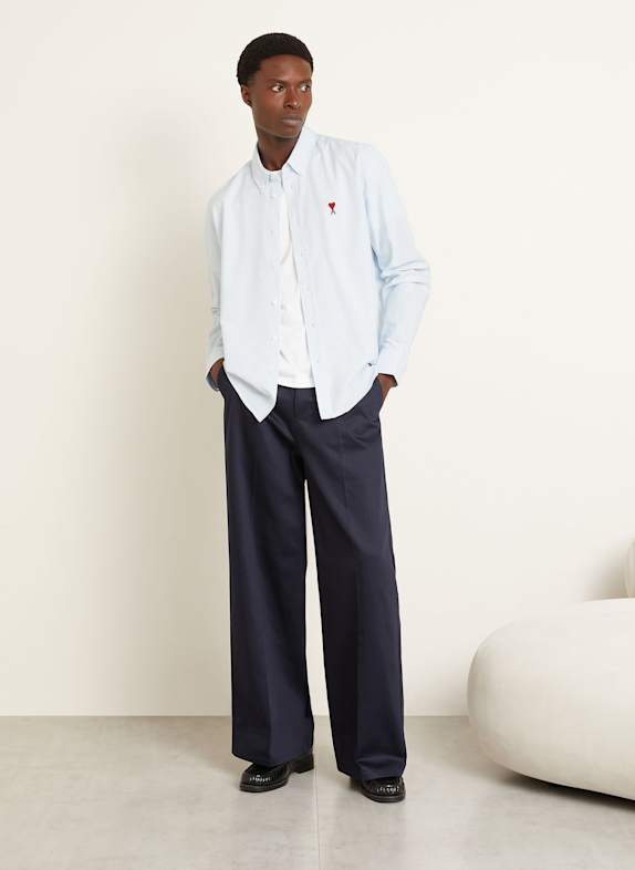 AMI PARIS Overhemd Comfort Fit LICHTBLAUW / WIT