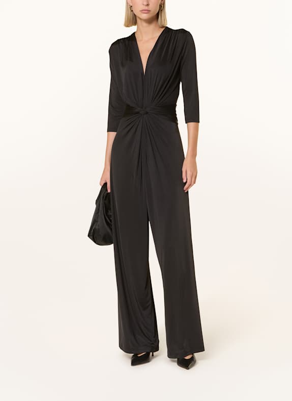 marivie Jumpsuit TEMPT ME! van jersey met 3/4-mouwen ZWART
