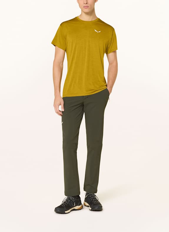 SALEWA T-shirt PUEZ MELANGE DRY'TON OLIJF