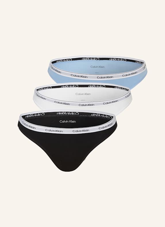 Calvin Klein 3er-Pack Slips MODERN LOGO SCHWARZ/ WEISS/ HELLBLAU
