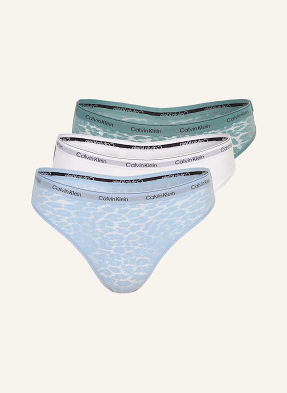 Calvin Klein 3er-Pack Slips MODERN LACE HELLBLAU/ PETROL/ WEISS