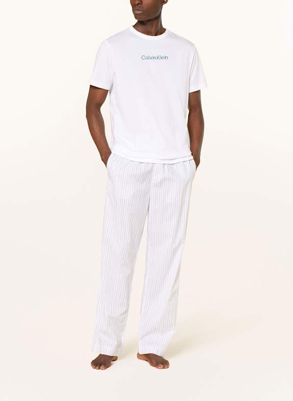 Calvin Klein slaapshirt 41G Classic White w/ Deep Lagoon Logo