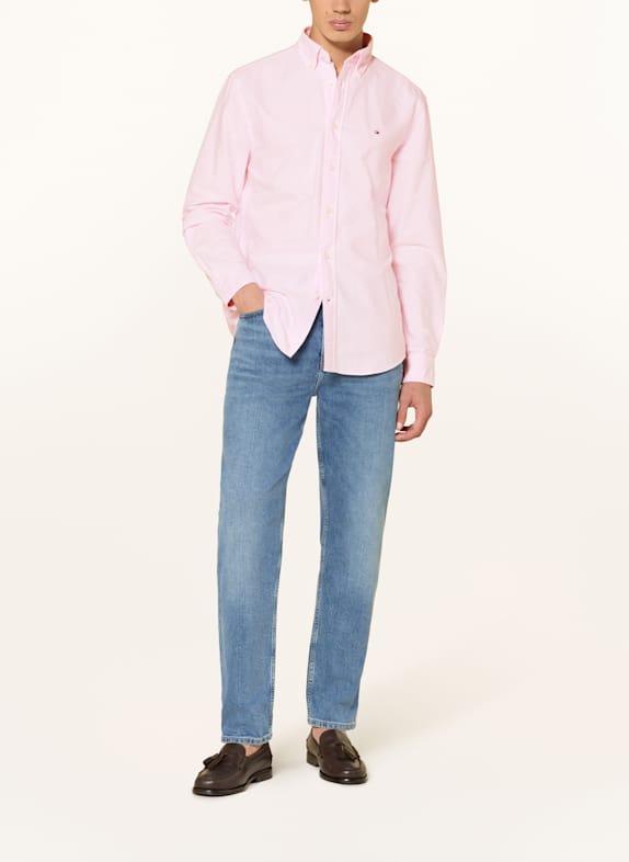 TOMMY HILFIGER Oxfordhemd Regular Fit ROSÉ / WEISS